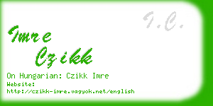 imre czikk business card